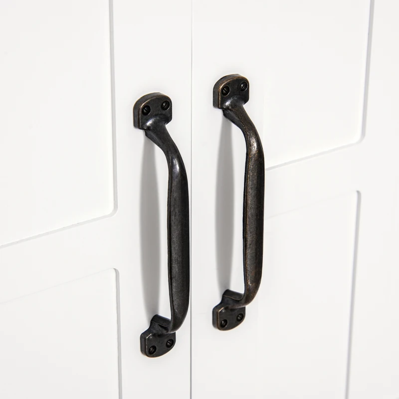 HOMCOM Dulapior 2 Rafturi de Montat pe Perete de Perete Bucatarie Baie Lemn 60x19,8x58cm Alb