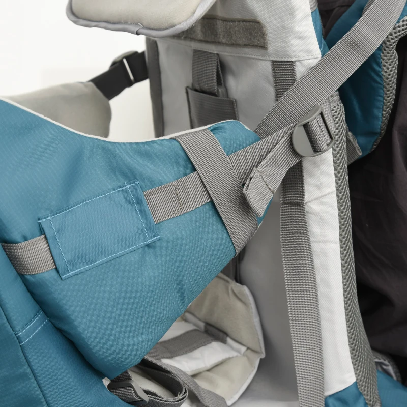 HOMCOM Child Carrier Baby Backpack Carrier for Hiking with Ergonomic Hip Seat Detachable Backpack and Canopy Adjustable Straps for Toddlers Age 6 to 36 Months