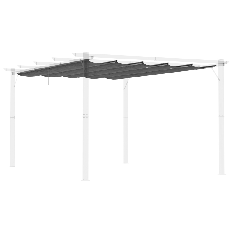 Tonnelle Jardin 3x4 M Avec Moustiquaire Et Lumières LED Solaire - Double Toit, 6 Poteaux, Gris