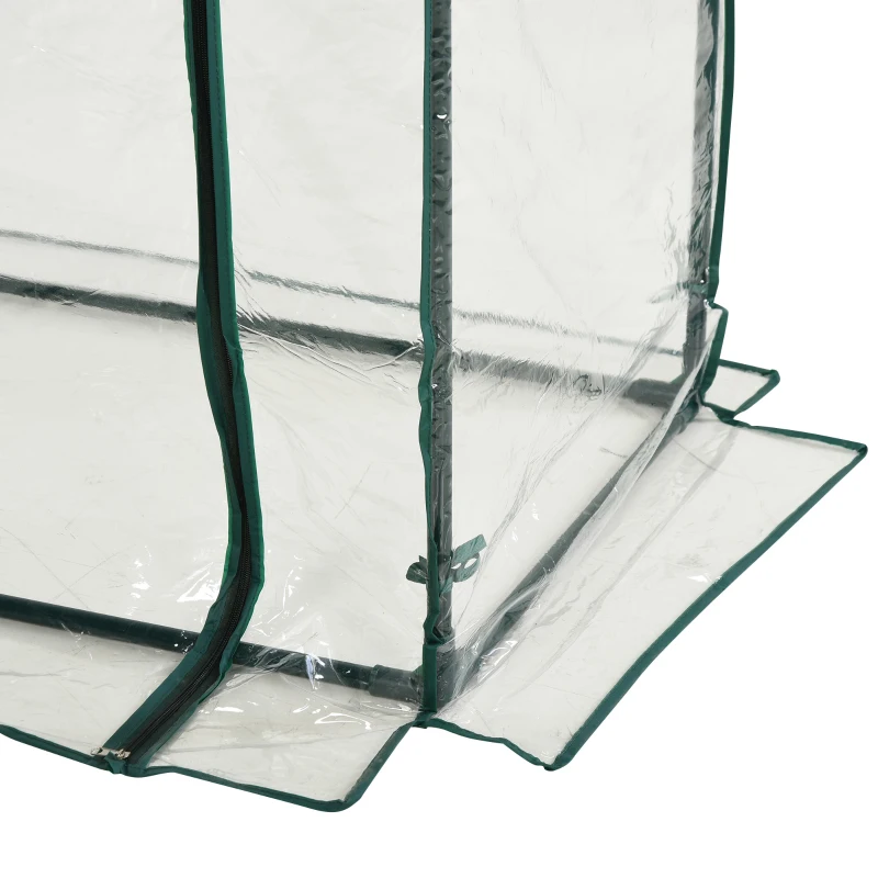 Outsunny sera dreptunghiulara compacta, PVC, 100x50x150cm