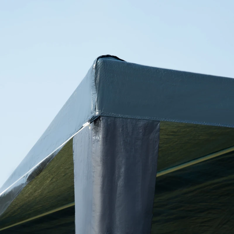 Outsunny Tenda de Jardim Tenda de Exterior com Tubos de Aço e Cobertura de PE para Eventos Campismo Festas 295x295x245 cm Azul