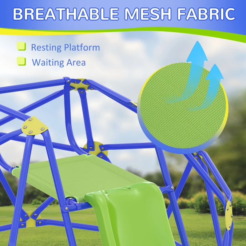 AIYAPLAY Kids Climbing Frame and Slide w/ Platform, for Ages 3-10 Years