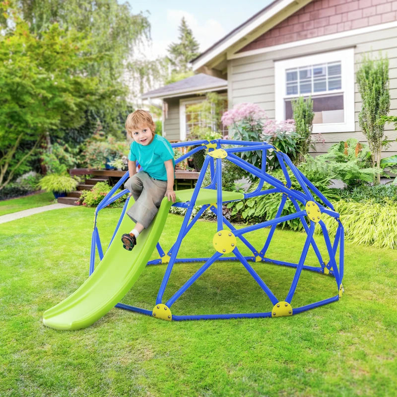 AIYAPLAY Kids Climbing Frame and Slide w/ Platform, for Ages 3-10 Years