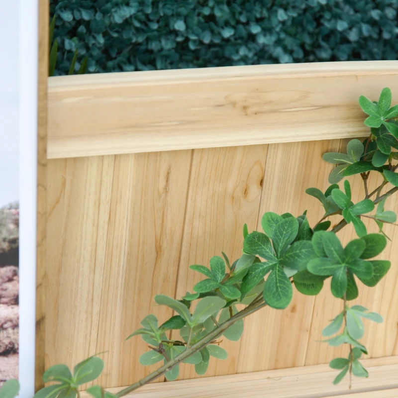 Outsunny Garden Arch Wood Bench Outdoor Storage Box Garden Furniture 115L x 45W x 75Hcm