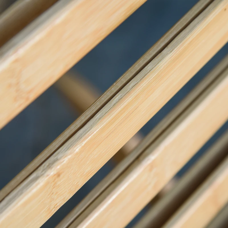 Outsunny Patio Rocking Chair Non-slip Porch Rocker for Balcony Garden Terrace Bamboo Plywood Natural