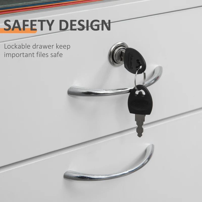 HOMCOM comoda din lemn, cu sertar, 40x35x60 cm, alb