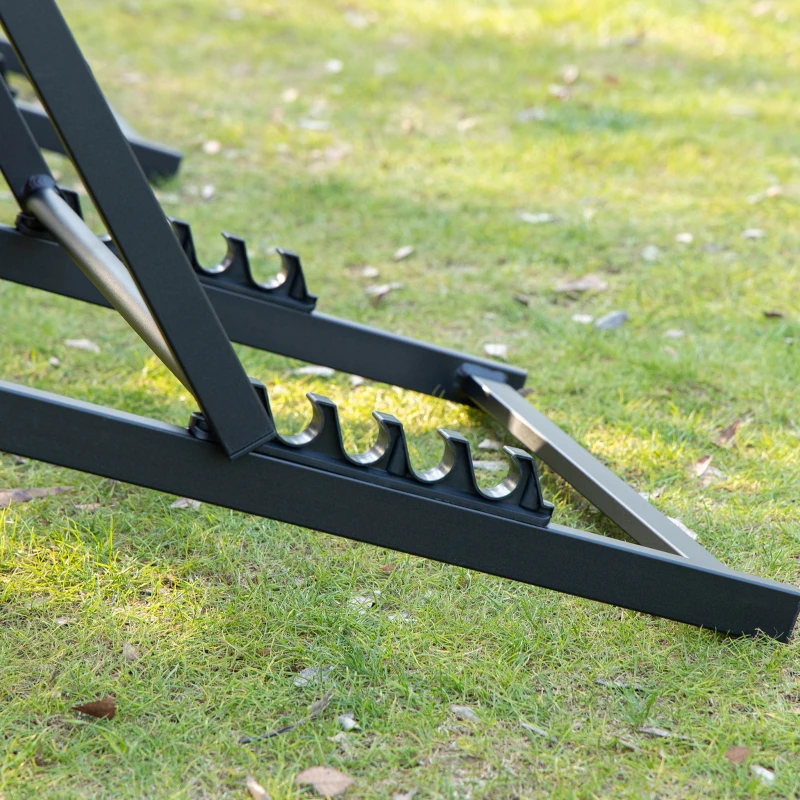 Outsunny Textilene Chaise Lounge Recliner Chair w/Adjustable Backrest Sun Bed Lounger Patio Furniture Wine Red