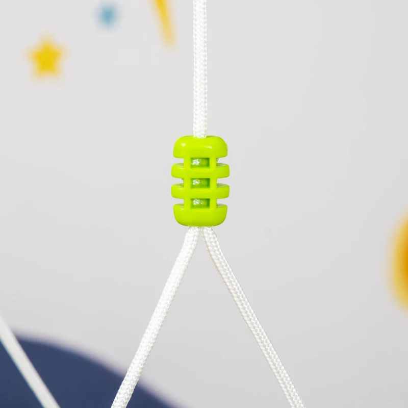 Outsunny Baby Swing Seat, Kids Hanging Hammock Chair, with Cotton-Padded Pillow, Wooden Frame, Indoor Outdoor Use, for Ages 6-36 Months, Grey