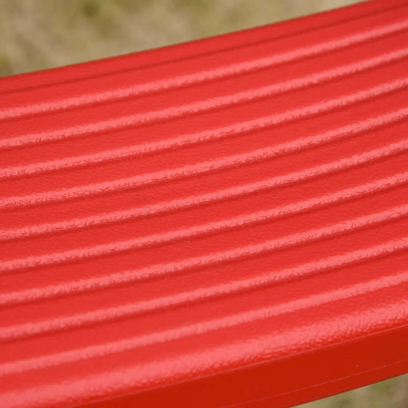 Outsunny Metal Swing Set, 2 Seater with Adjustable Rope Heavy Duty A-Frame Stand Backyard Outdoor Playset for Kids Fun 3-8 Years Old, Green and Red