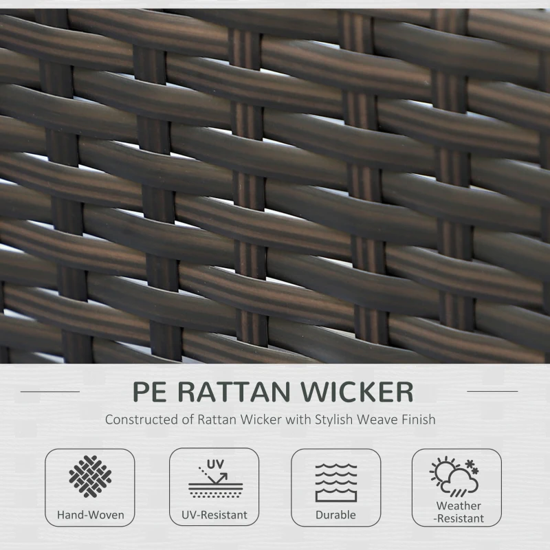 Patio Rattan Ottoman Furniture Set