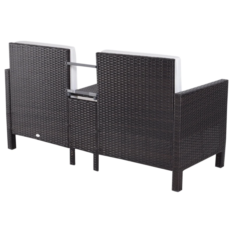 Patio Rattan Ottoman Furniture Set