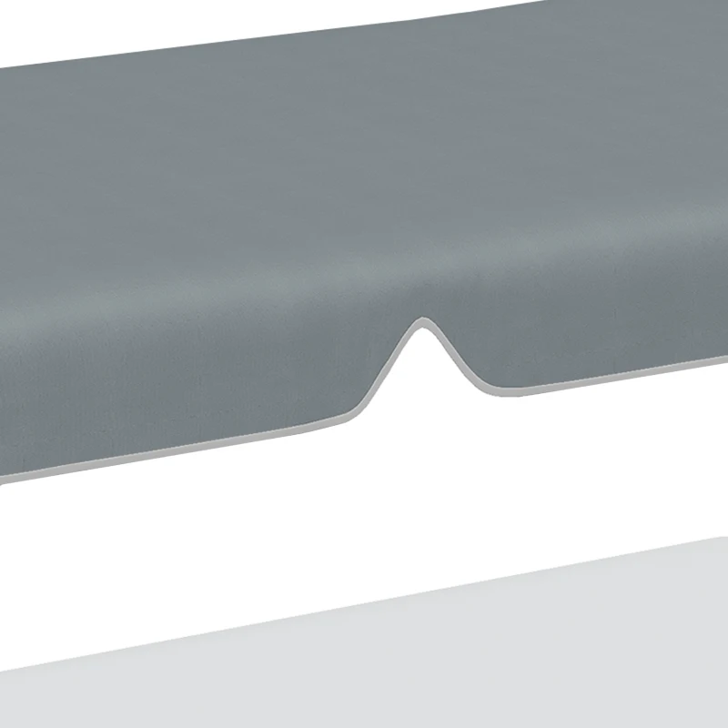 Outsunny Tettuccio di Ricambio per Dondolo in Poliestere con Protezione UV50+, 192x144cm, Grigio Scuro