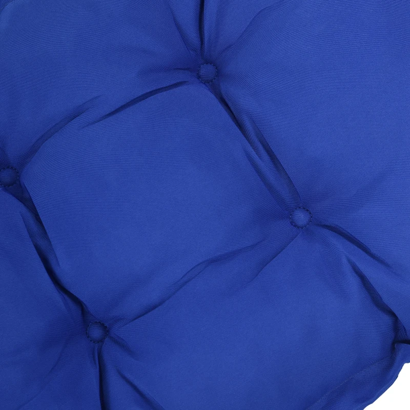 Outsunny Cuscino per Panchina da Giardino con Laccetti e Imbottitura Spessa, 100x40cm, Blu