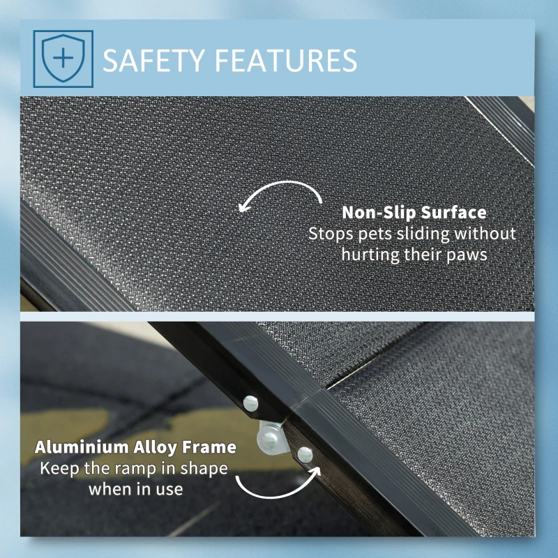 PawHut Rampa pentru Caini – Pliabila si Portabila
