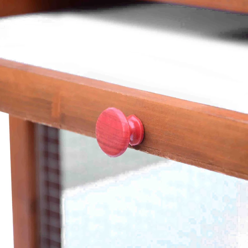 PawHut Cotet de Gradina din Lemn cu Adapost pentru Gaini, Cuibar si Zona Deschisa, pentru 2-4 Gaini, 190x66x116cm, Portocaliu