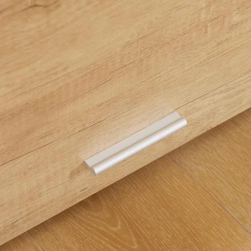 HOMCOM Organizator Modern 3 in 1 pentru Holul de la Intrare cu Dulap de Depozitare a Pantofilor, Cuier de Hol, Organizator de Perete cu Oglinda, Cuier de Haine Montat pe Perete pentru Hol, Natur(m-9)