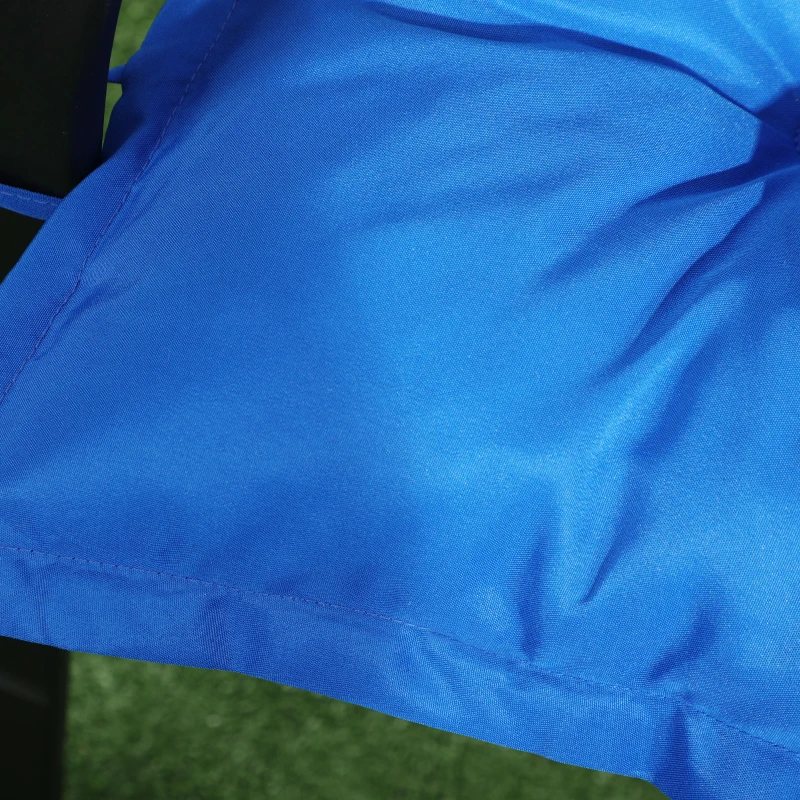 Outsunny Perna de Scaun de Gradina, Perna de Scaun in Aer Liber cu Cordoane de Prindere si Umplutura Groasa, Albastru, 100cm Latime