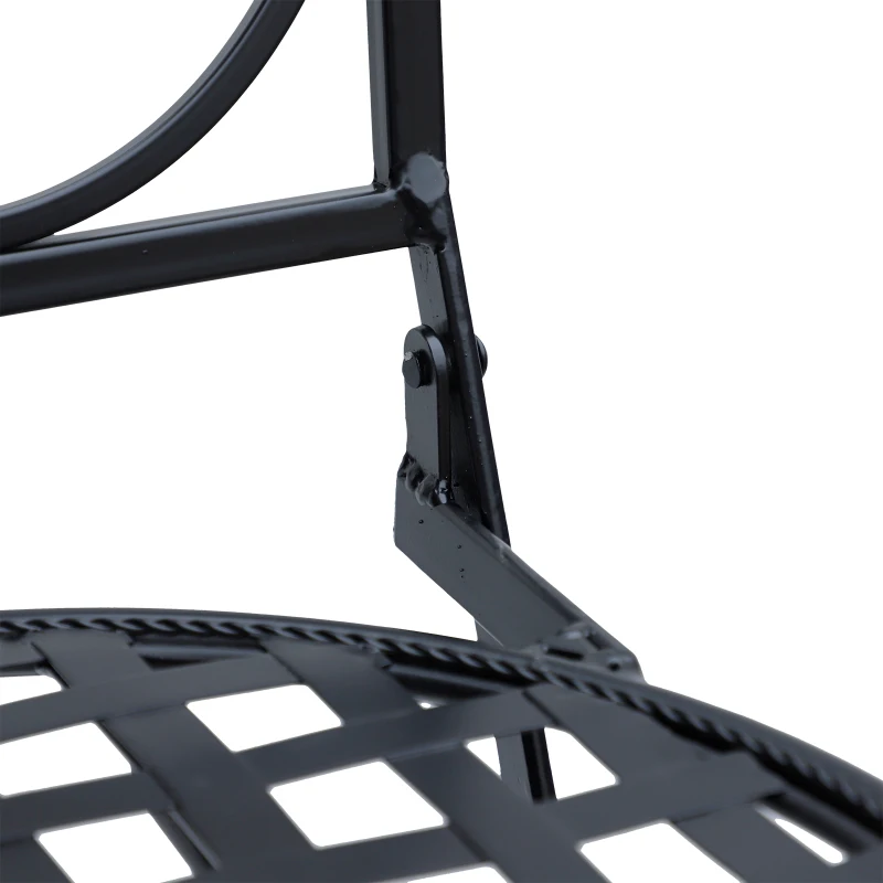 OUTSUNNY Mosaic Garden Folding Chair Set Outdoor Dining Furniture Set of 2