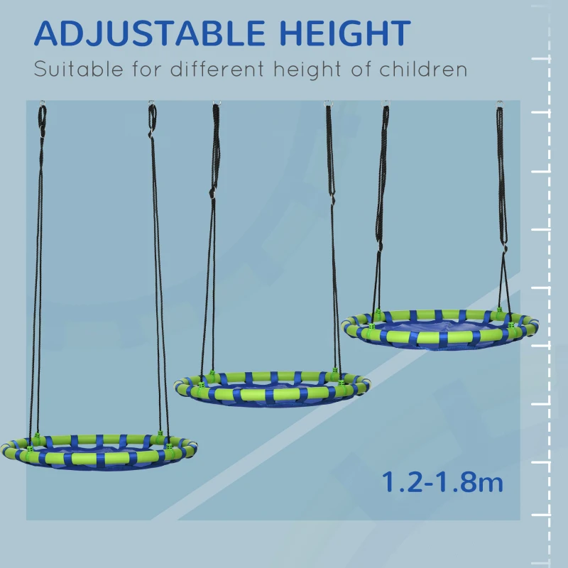 Leagan Gradina pentru Copii 3-8 Ani – Ø100 cm, Franghii Reglabile