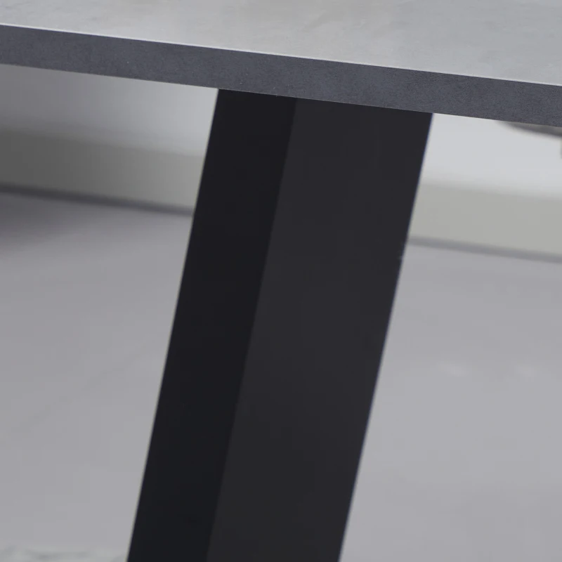 Masa Living 140×80×76 cm – Blat Marmura & Cadru Otel Negru