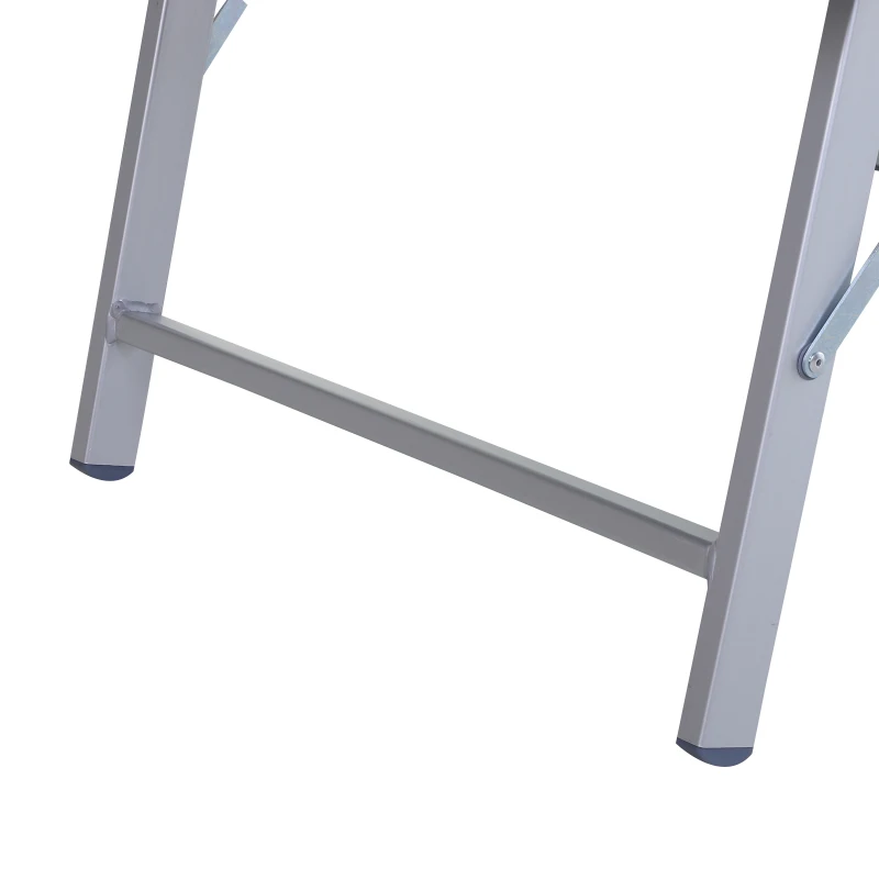 Outsunny Garden Sun Lounger Texteline Chaise Lounge Reclining Chair with Canopy Adjustable Backrest Bed Aluminium Frame - Grey