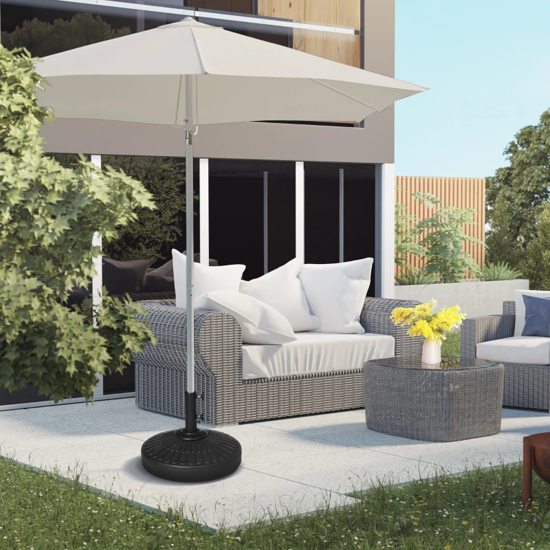 Outsunny Suport pentru Umbrela de Gradina cu diametrul 38-48 mm din Otel si HDPE cu Usa Laterala pentru Umplere, Ø48.5x36 cm
