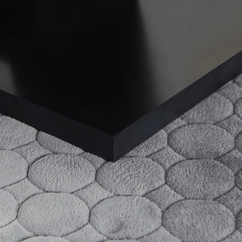 Masa Living 140×80×76 cm – Blat Marmura & Cadru Otel Negru