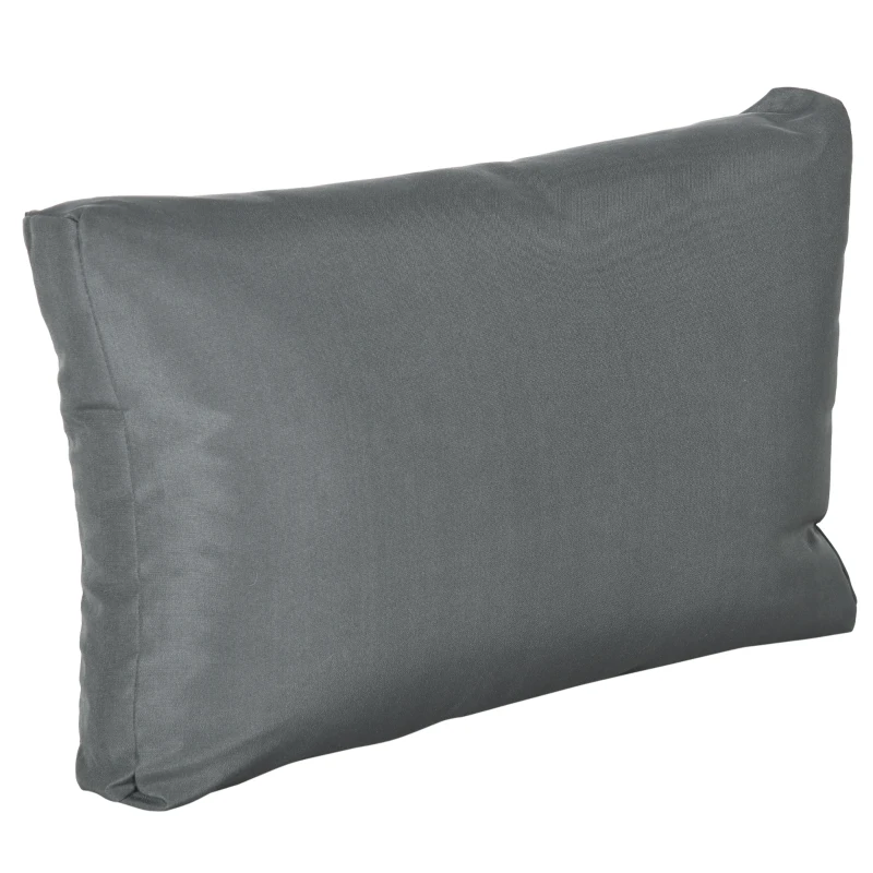 Outsunny Gartenmöbel-Set für 4 Personen, 1 Glastisch, 1 Sofa, 2 Sessel, wetterbeständig, Grau +Schwarz