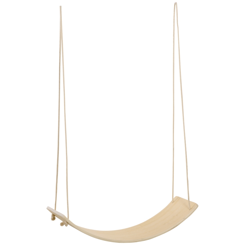 HOMCOM Wood Wobble Board with Ropes, Balance Board for Full Body ...