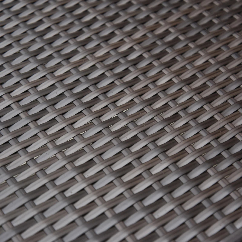 Outsunny komplet stół z krzesłami z technorattanu zestaw ogrodowy komplet 21 el. Brązowe aluminiowe meble ogrodowe