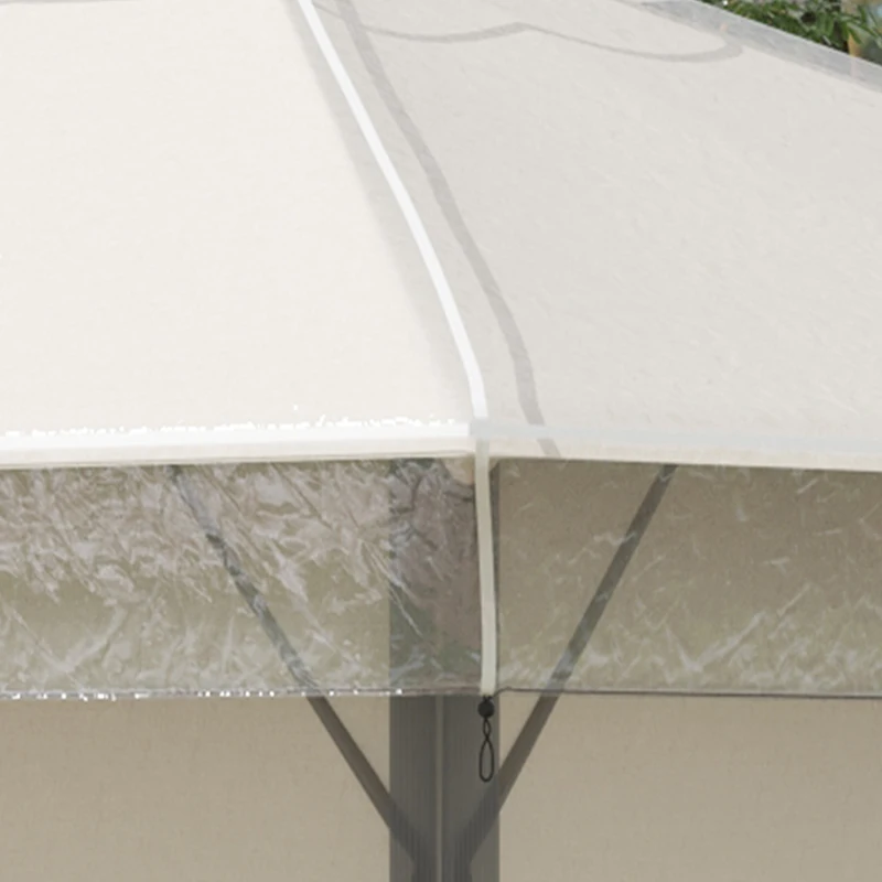 Outsunny Cobertura Protetora para Pérgolas 3x3 m Cobertura Impermeável para Pérgola Capa Protetora de Pérgolas Transparente