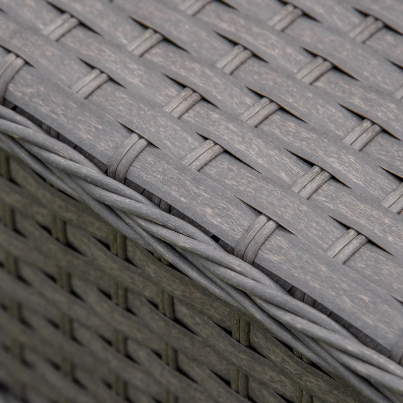 Outsunny Five-Position Back Sun Lounger Set, with Table - Grey