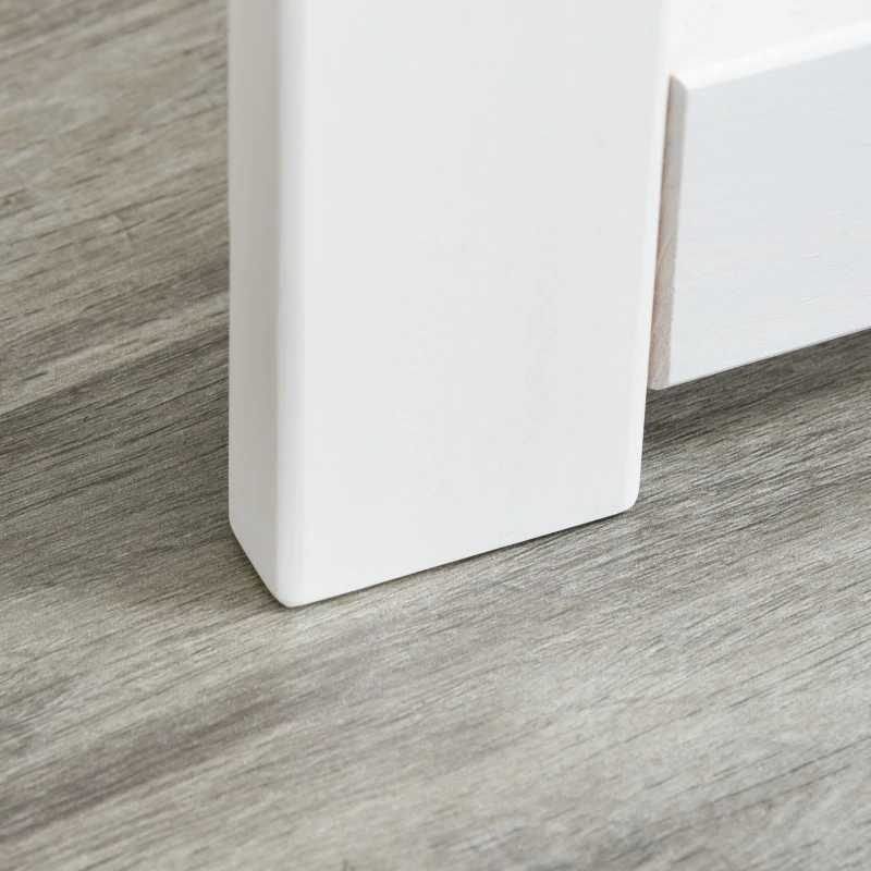 Składana Biała Kratka Ochronna dla Psów PawHut z Zamykanymi Drzwiami i Stabilnymi Nogami