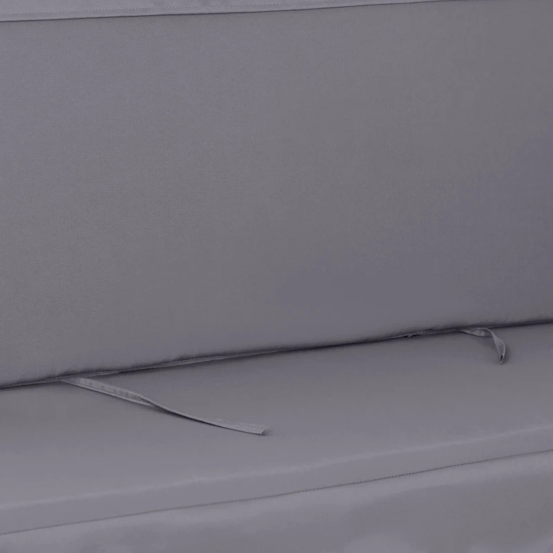 Outsunny Almofada para Baloiço de 2 Peças Almofada para Baloiço de Assento e Encosto Acolchoado 130x45x5 cm Cinza