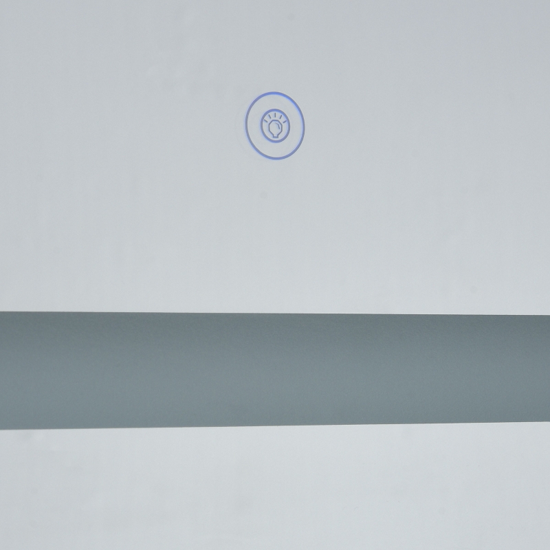 kleankin Espejo de Baño con Luz LED 120x60 cm Espejo de Pared con Interruptor Táctil y Antivaho Suspensión Vertical u Horizontal Aluminio Plata