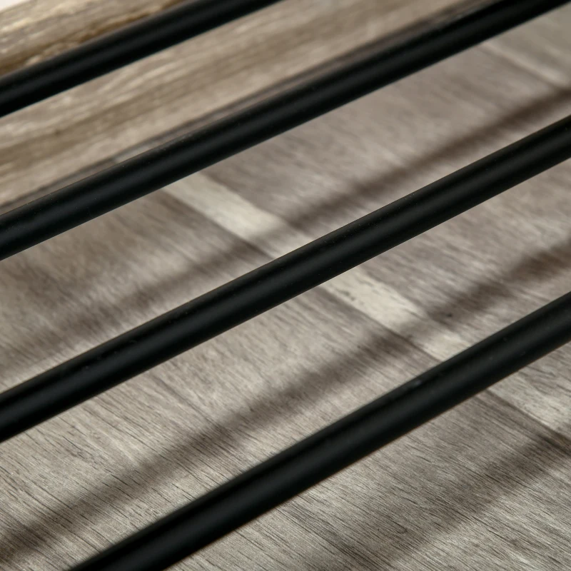 HOMCOM Perchero Burro con Zapatero y Banco 3 en 1 Perchero de Pie Giratorio 360° con Estante Mueble Recibidor Múltiples Formas para Entrada 159x30x158 cm Natural y Negro