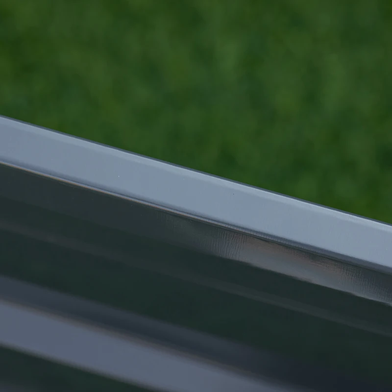 Outsunny podwyższona grządka ze stali, 183 cm x 47 cm x 40 cm