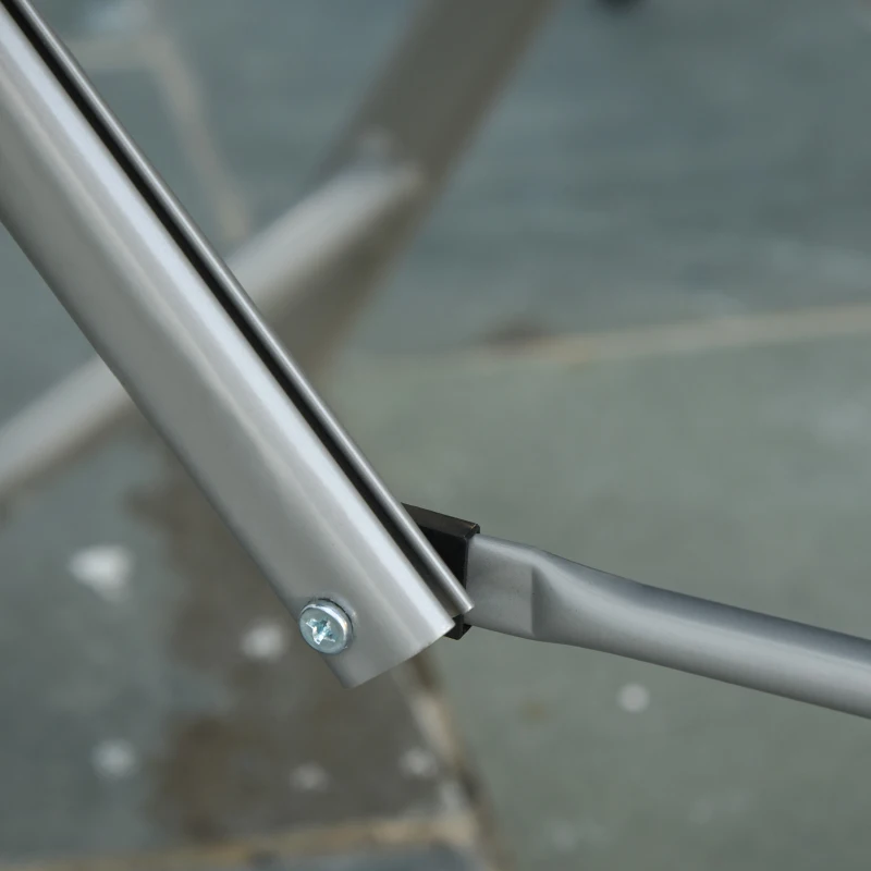 Outsunny Portable Folding Recliner Outdoor Patio Chaise Lounge Chair with Adjustable Backrest, Grey