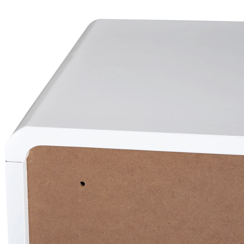 HOMCOM® STOLIK NOCNY KOMODA WYSOKI POŁYSK MDF biały