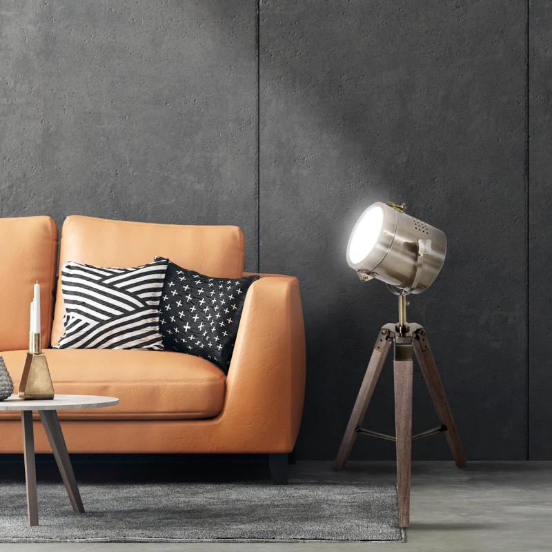 HOMCOM tafellamp spotlight staande lamp statief lamp E14 retro lamp statief