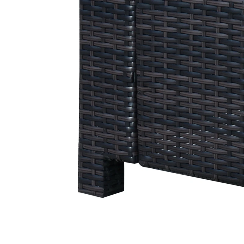 HOMCOM Fauteuil canape Salon de Jardin resine rotin Tresse Brun 1 Place