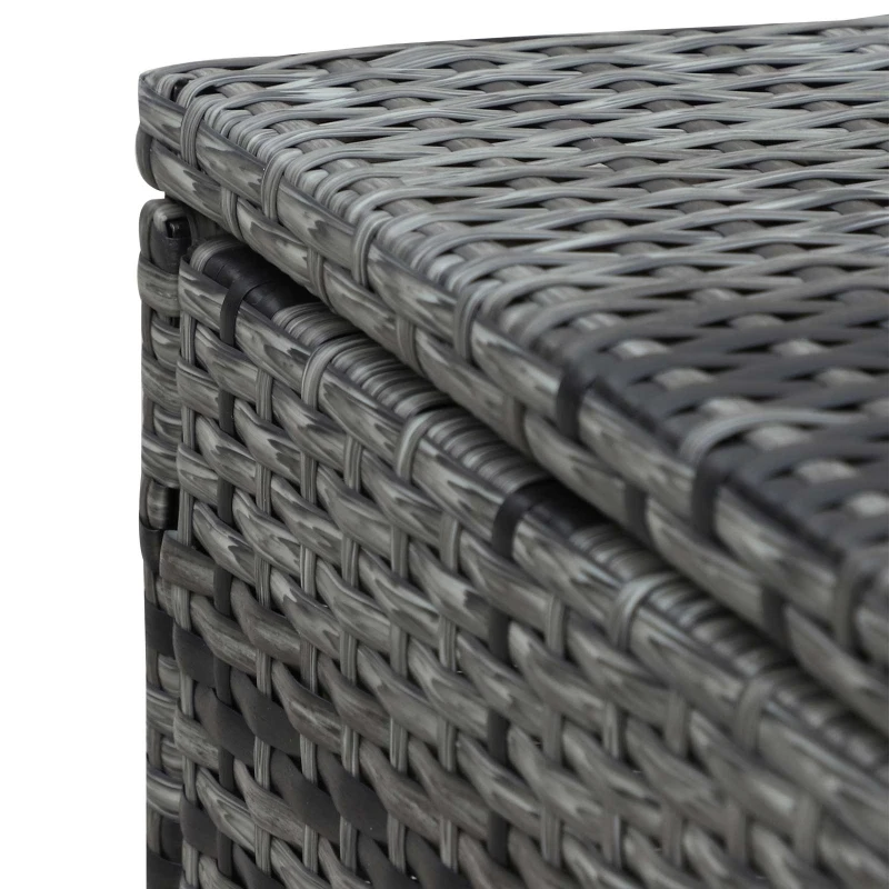 Outsunny Rattan Sun Lounger Adjustable Garden Furniture Recliner Bed Chair Reclining Patio Wicker Grey