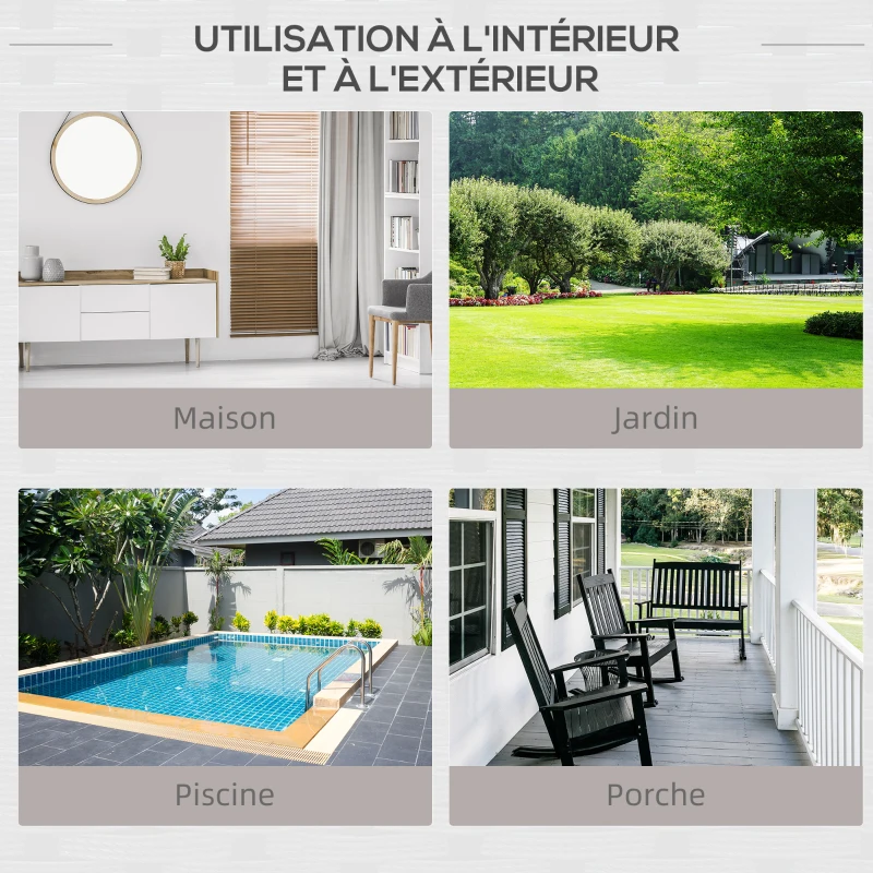 HOMCOM Fauteuil canape Salon de Jardin resine rotin Tresse Brun 1 Place