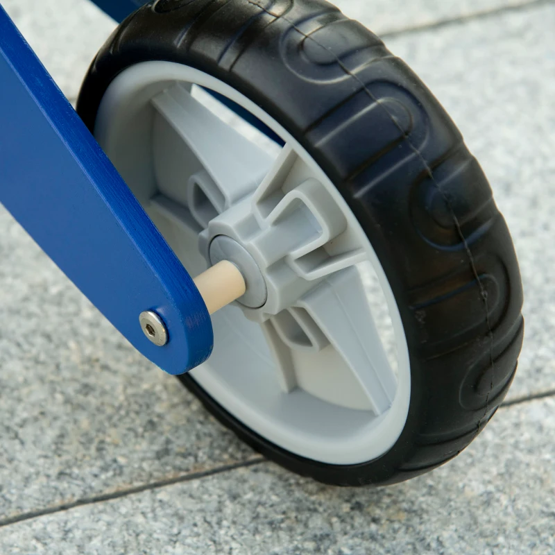 AIYAPLAY Draisienne tricycle vélo d'équilibre en bois 2 en 1 sans pédale pour enfants + 18 mois avec siège réglable 22-26 cm - bleu