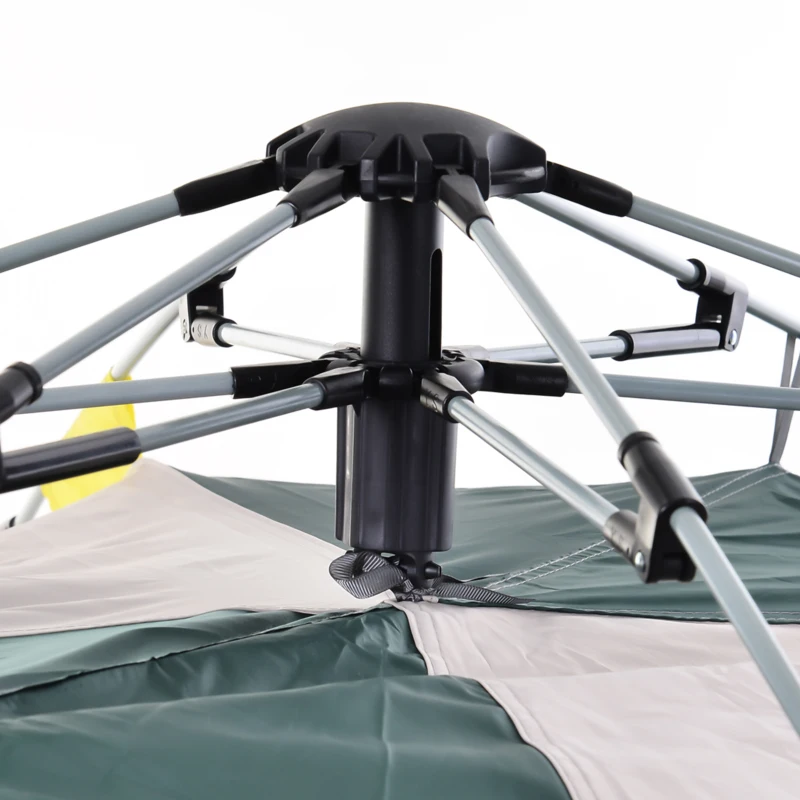 Namiot kempingowy dla 3-4 osób kopuła poliester zielony Outsunny