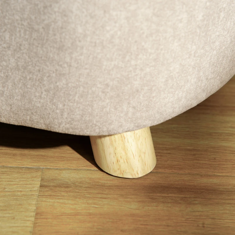 Sofa dla psa PawHut mata dla psa legowisko dla psa kanapa dla psa kota z poduszką tylna kieszeń plusz pianka drewno sosnowe kolor beżowy+jasnoszary 70 x 47 x 30 cm