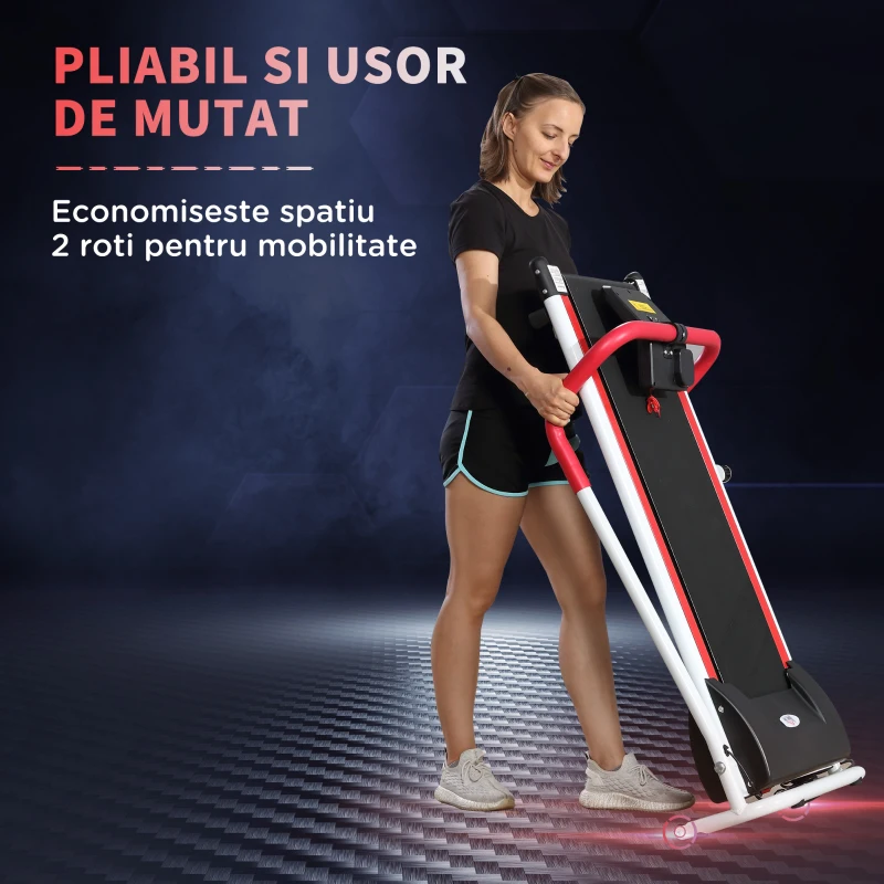 HOMCOM banda de alergat electrica, pliabila, viteza 10km/h