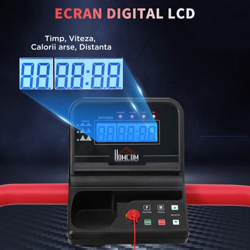 HOMCOM banda de alergat electrica, pliabila, viteza 10km/h