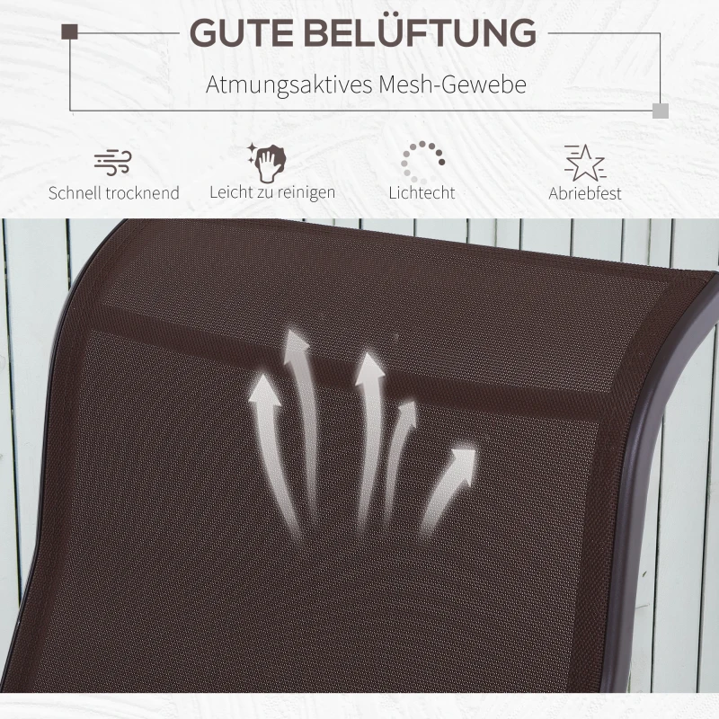 Outsunny krzesło bujane 60 cm x 75 cm x 104 cm