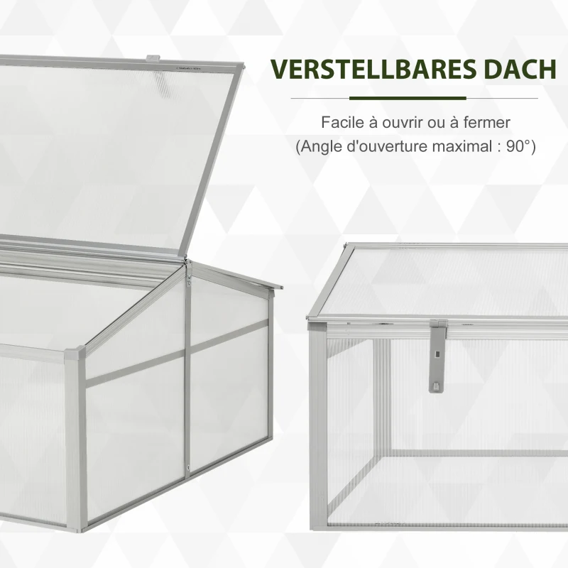 Outsunny szklarnia aluminiowa inspekt skrzynia inspektowa cieplarnia uprawa szklarnia